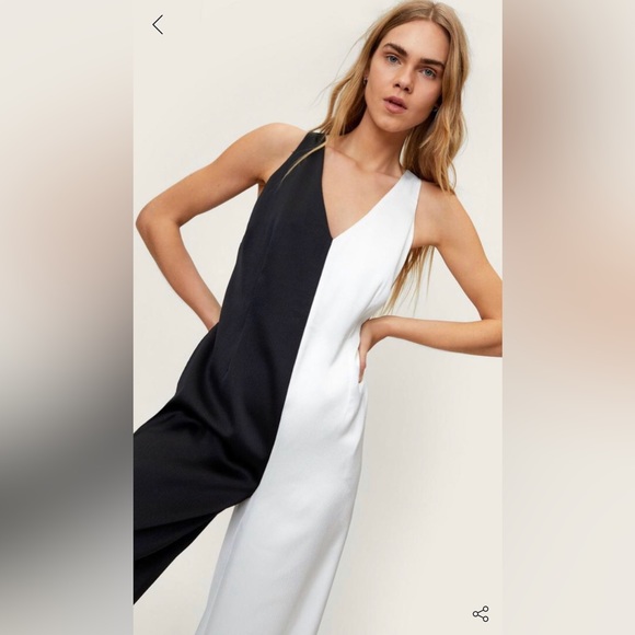 Nasty Gal Pants - Colorblock satin jumpsuit